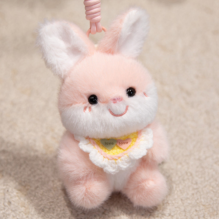 Plush Penguin Decorative Bag Charm with Crochet Bib and Spring-Loop Clip Stornfield