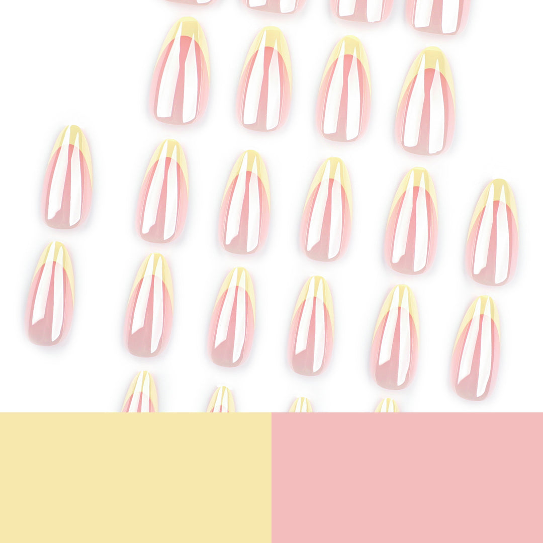 Artful Nail Extensions with Shimmering Ombre Effect Stornfield