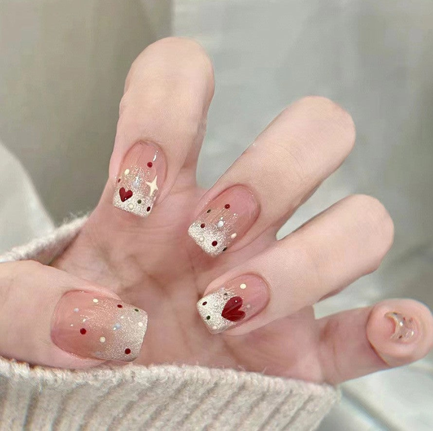 Artistic Floral Press-On Nail Set Stornfield