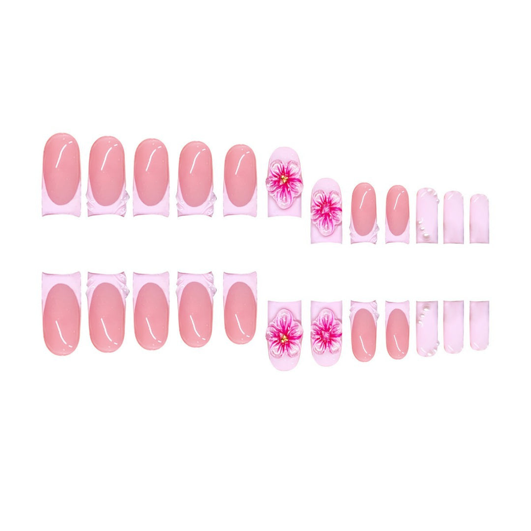 Premium 3D Floral Press-On Nail Art Stornfield