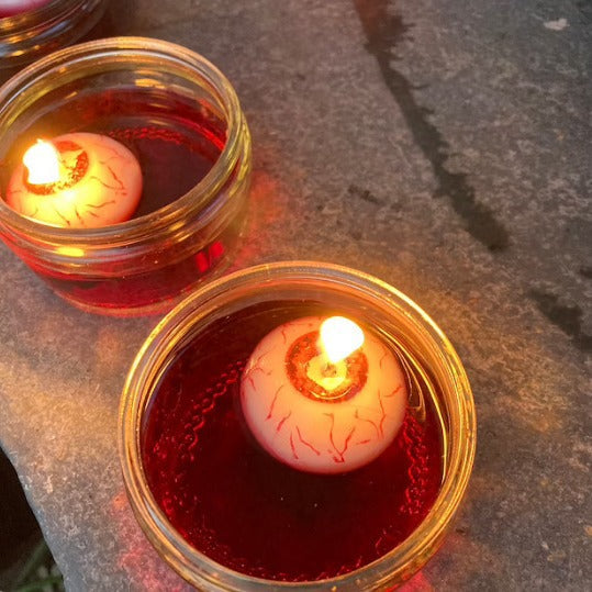 Halloween-Themed Eyeball Candles