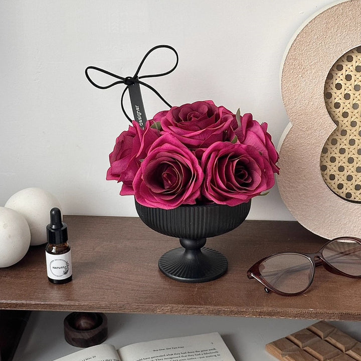Elegant Faux Rose Flower Arrangement