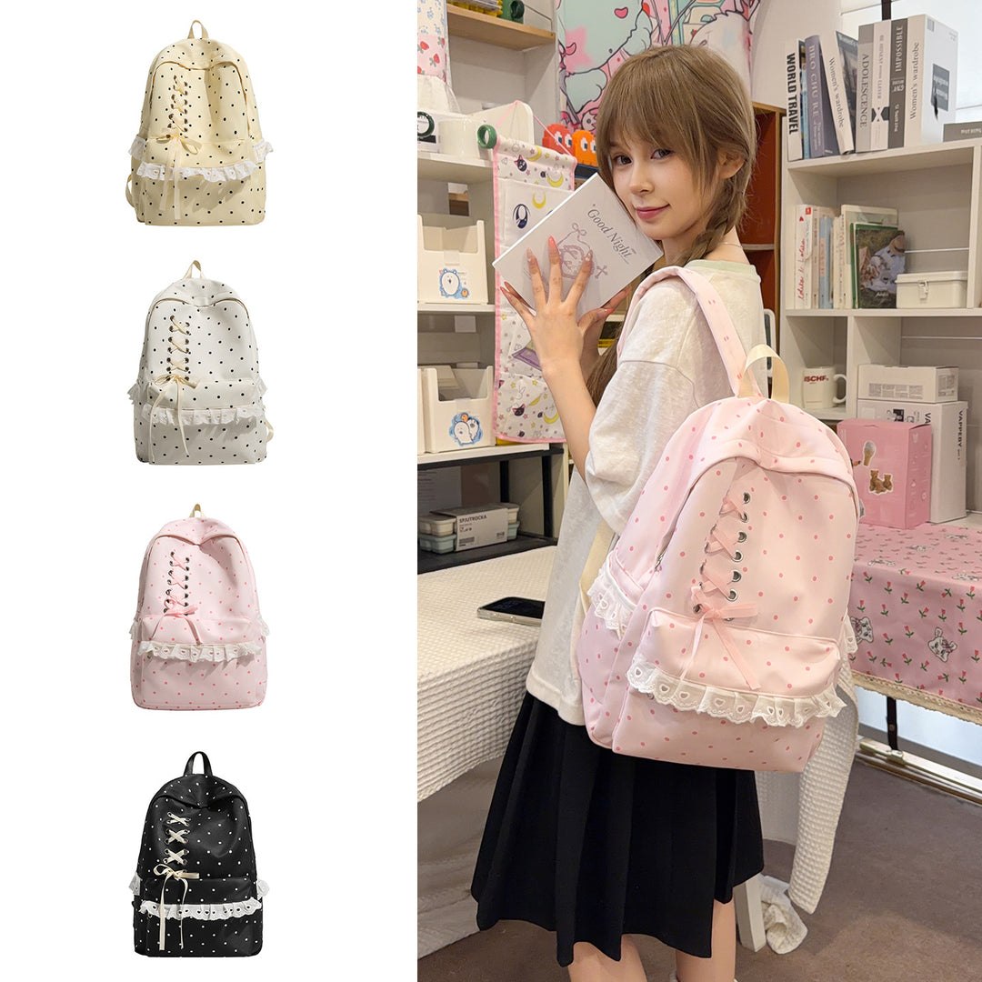 Stylish Lace-Up Backpack Stornfield