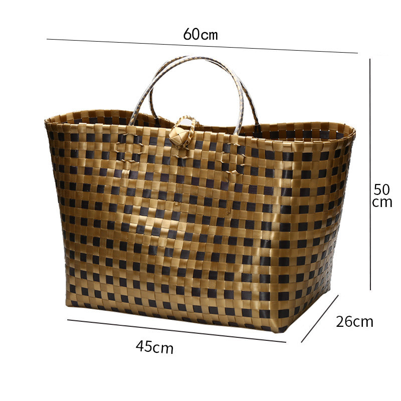 Large Capacity Woven Shopping Tote Stornfield