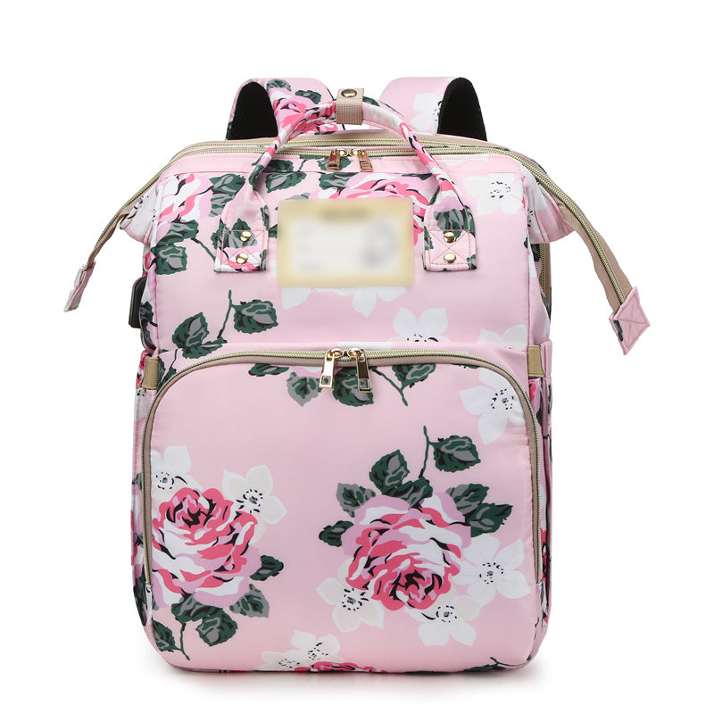 Floral Patterned Multi-Functional Backpack Stornfield