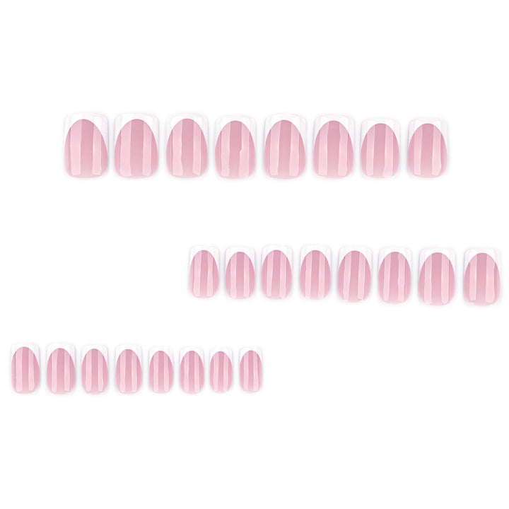 French nail extensions with glossy finish Stornfield