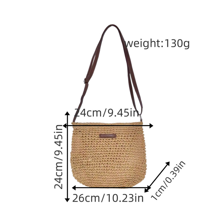 Handbag made of handcrafted natural material with adjustable shoulder strap Stornfield