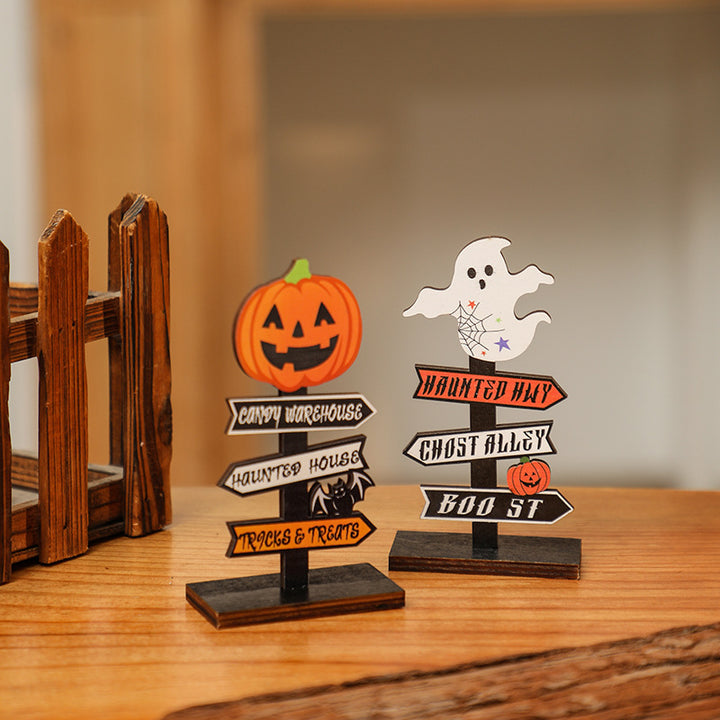 Creative Halloween Decor Sign with Pumpkin Motif Stornfield