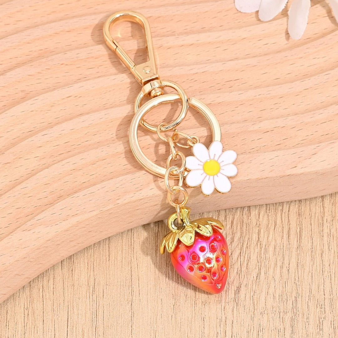 Keychain with Fruity Strawberry Design Stornfield