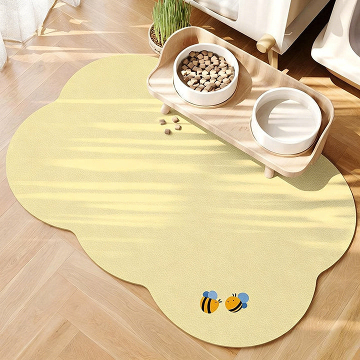 Playful Cloud-Shaped Floor Mat