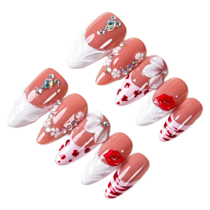 Artistic 3D Decorative Press-On Nails