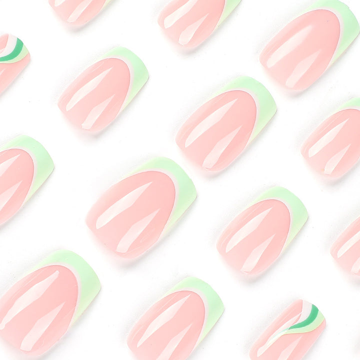 Artful Nail Extensions with Elegant Gradient and Glitter Coating Stornfield