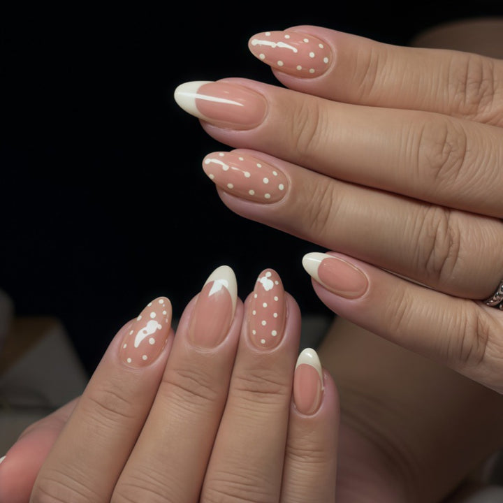 Artistic French Tip Press-On Nail Set Stornfield