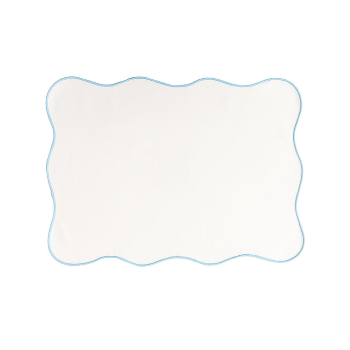 Table mat made of microfiber with wavy hem