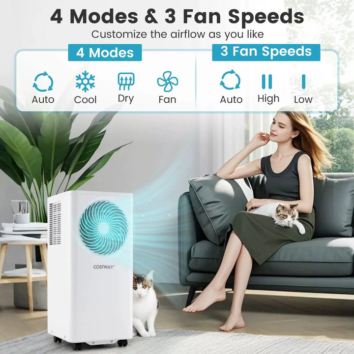 Unisex universal size portable air conditioning tower with remote control digital thermostat dehumidifier Stornfield