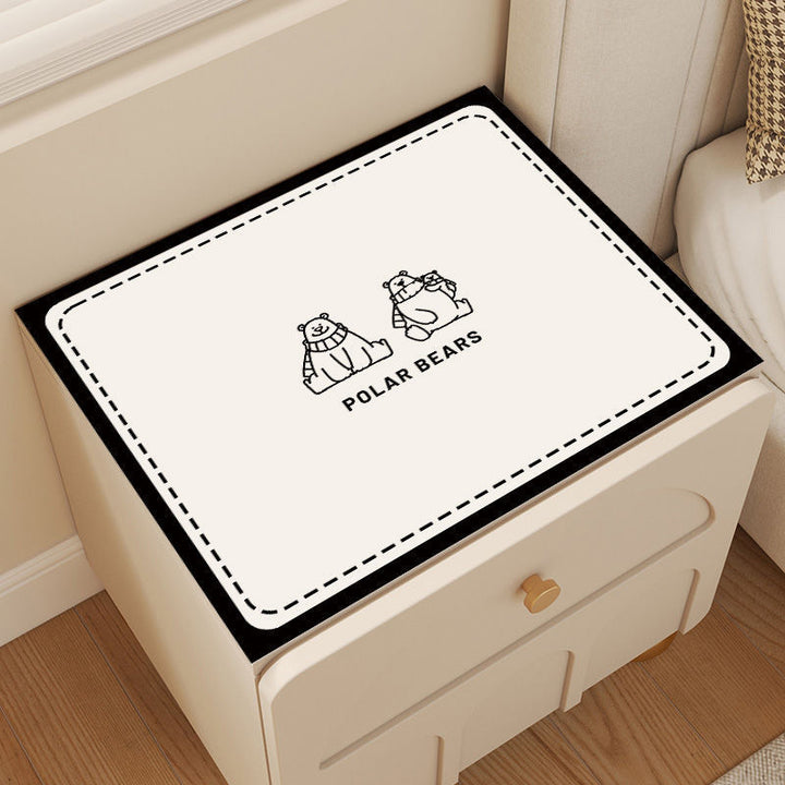 Cosmic-Themed Decorative Nightstand Mat