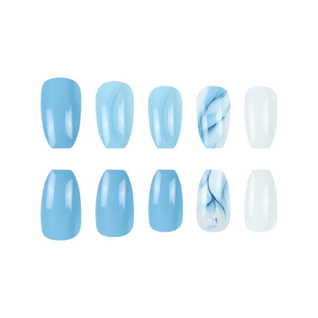 Artistic Marble Design Press-On Nails Stornfield