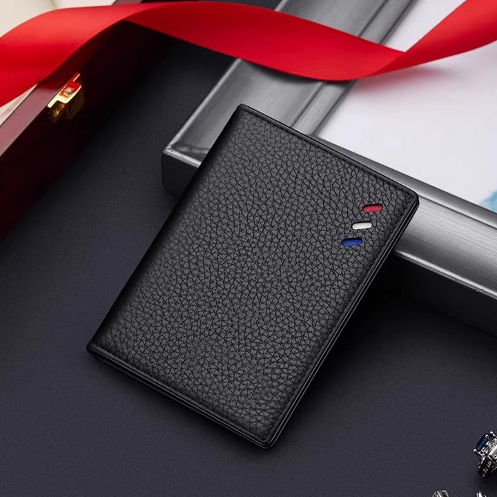 Textured Leather Card Holder Wallet Stornfield