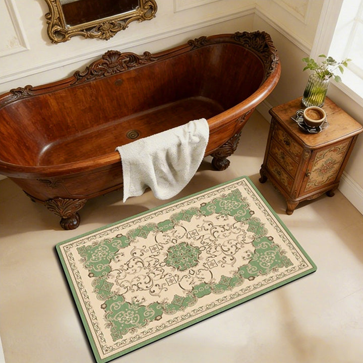 Elegant Vintage Floral Bath Mat Stornfield 1788245864