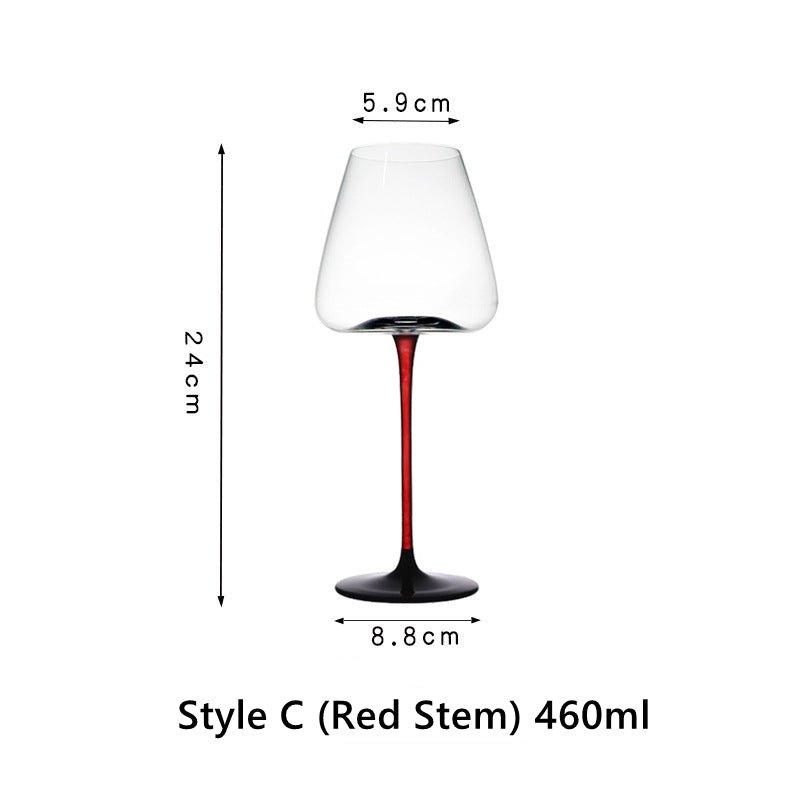 Crystal Glass Red Stem Burgundy Glasses | Stornfield