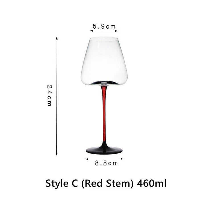 Crystal Glass Red Stem Burgundy Glasses | Stornfield