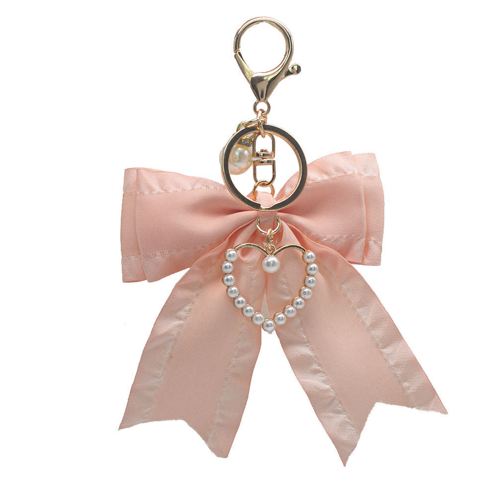 Elegant Heart-Shaped Bow Keychain Stornfield