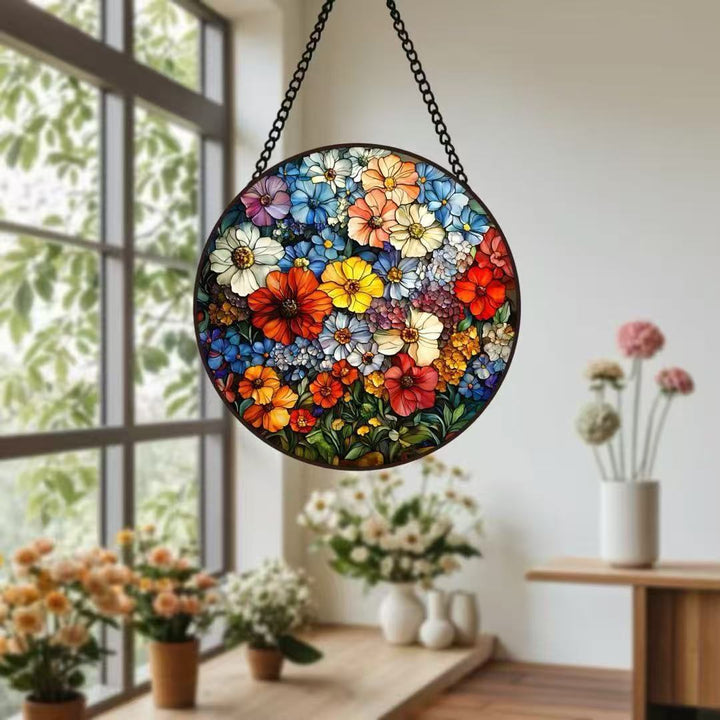 Decorative Skull Stained Glass Wall Art Stornfield