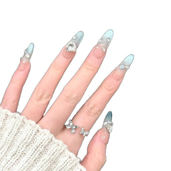 Artificial nails with modern glitter design Stornfield