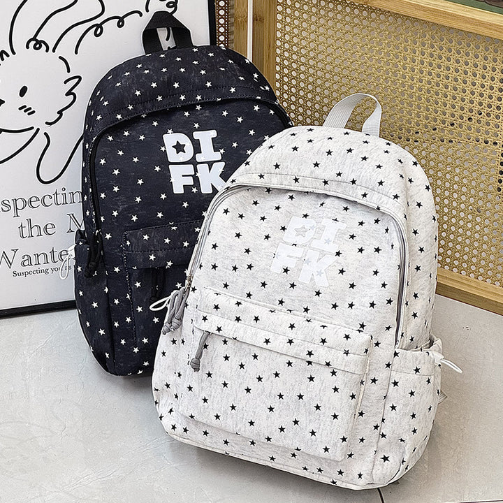 Star Print Casual Backpack Stornfield