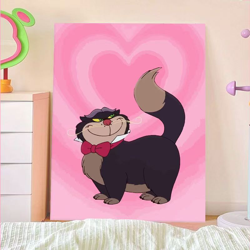 Playful Cartoon Cat Wall Art Stornfield