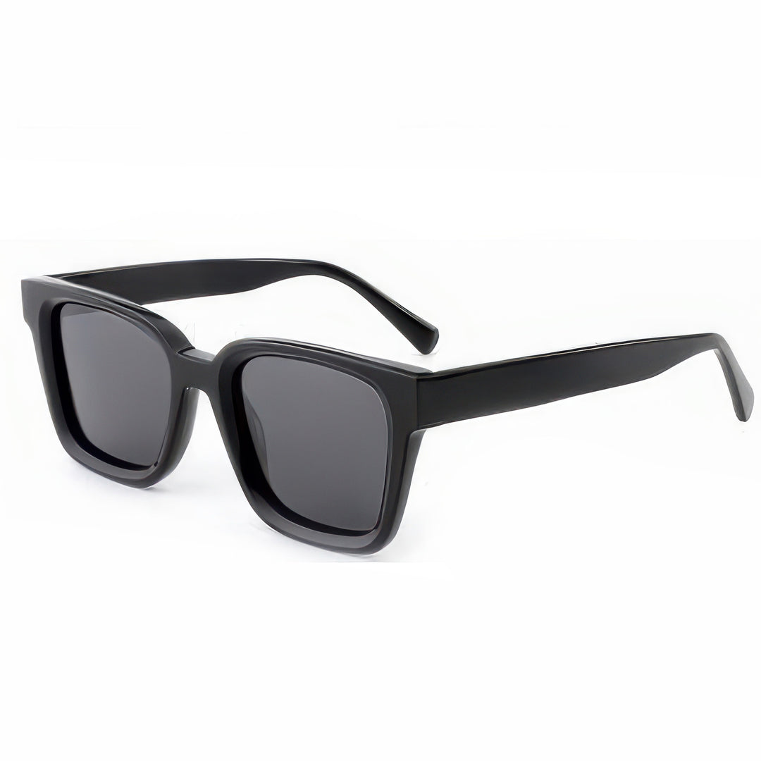 Ladies' Fashionable Square Sunglasses with Transparent Plastic Frame and Polarized Lenses Stornfield