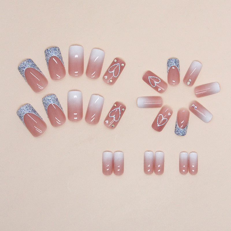 Glamorous Heart Design Nail Extensions Stornfield