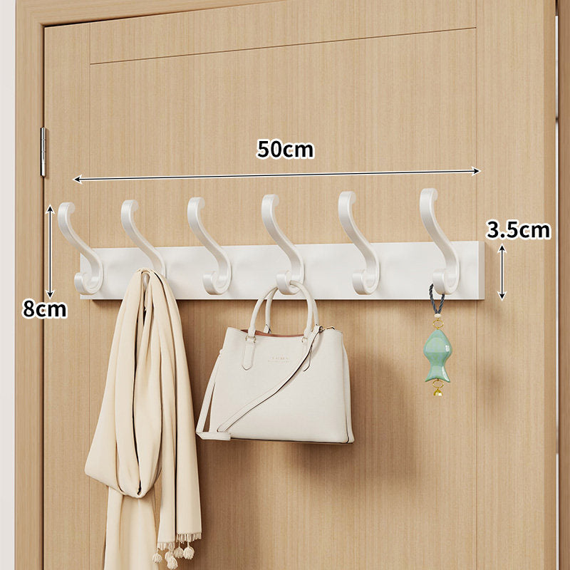Over-Door Curved Hook Rack for Coats Bags and Scarves