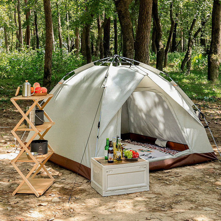 Camping tent with weather-resistant material and easy setup system Stornfield