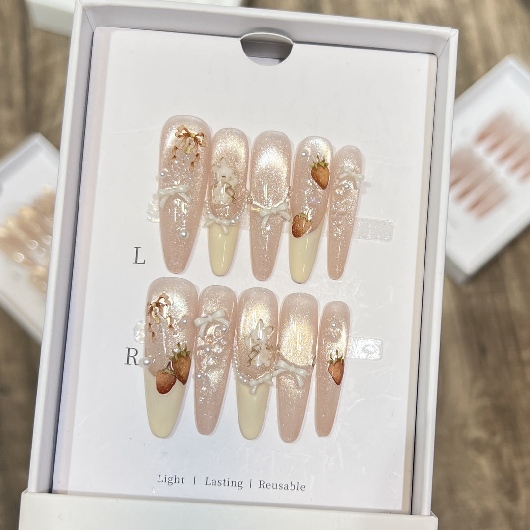 Luxurious Decorative Press-On Nail Tips