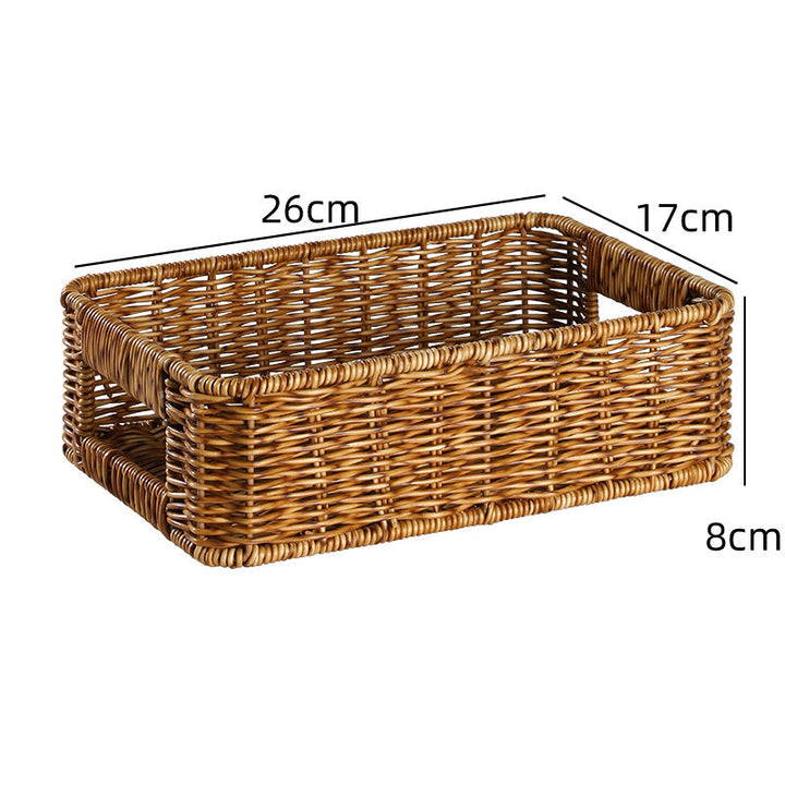Handcrafted Rectangular Wicker Storage Bin Stornfield