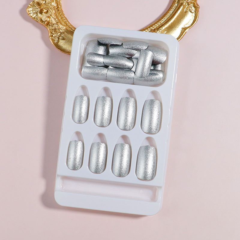Shimmering Metallic Press-On Nail Set Stornfield