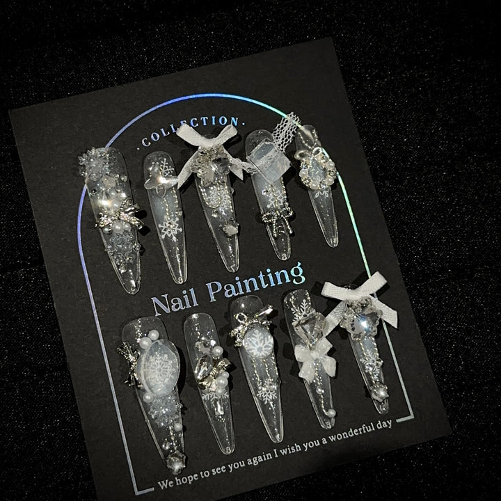 Elaborate Press-On Nail Design Set