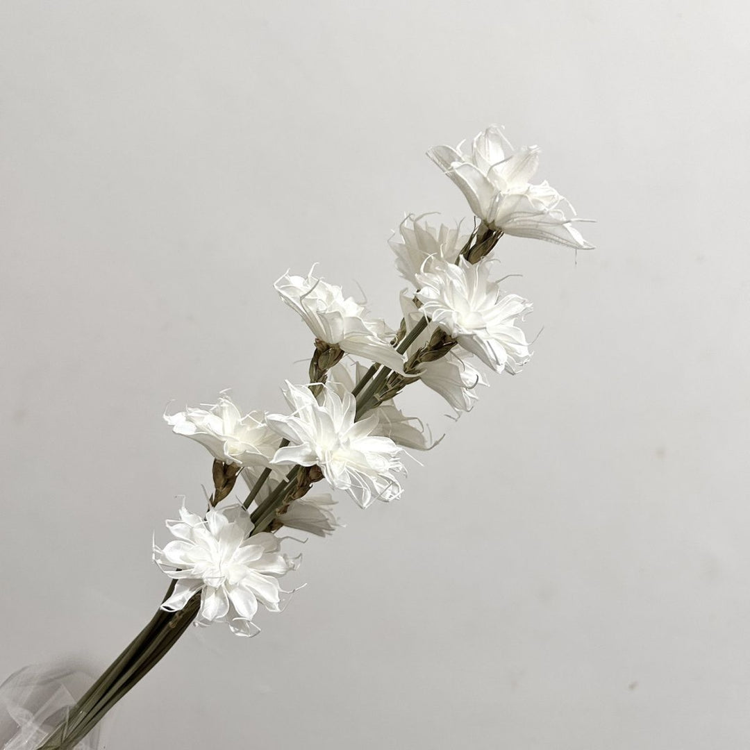 Lifelike Floral Stem Bouquet with Textured Petals