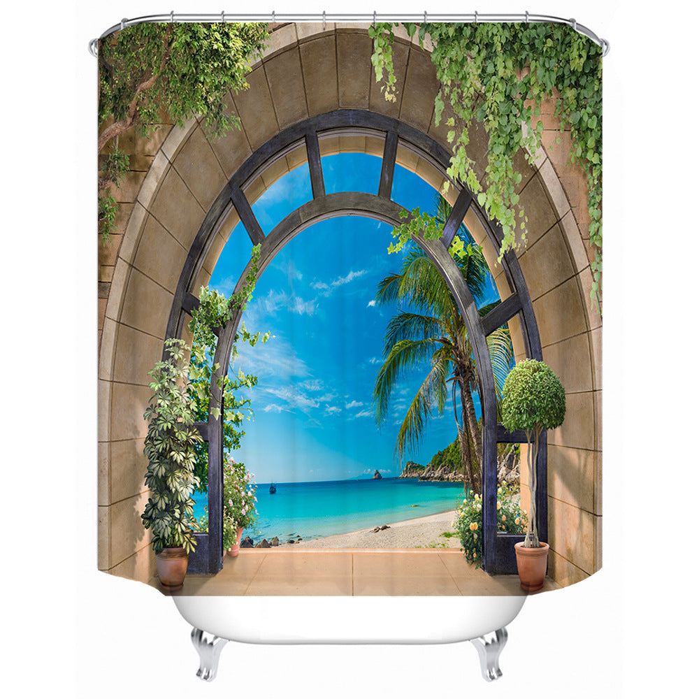 Coastal Escape Shower Curtain Stornfield