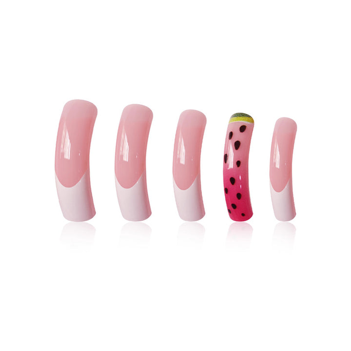 Playful Watermelon Themed Press-On Nail Art Stornfield