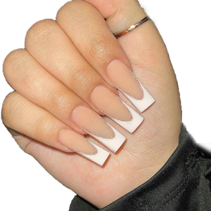 Elegant French Tip Nail Extensions Stornfield
