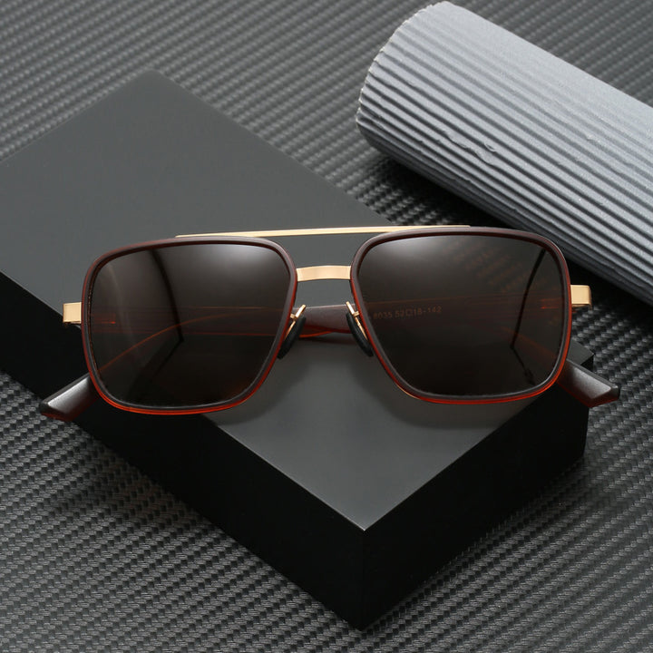 Ladies elegant square sunglasses with high-quality metal frame Stornfield