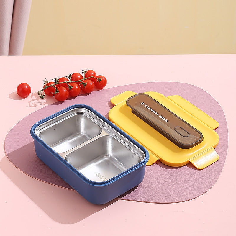 Versatile Leak-Proof Bento Lunch Box with Built-In Utensil Set