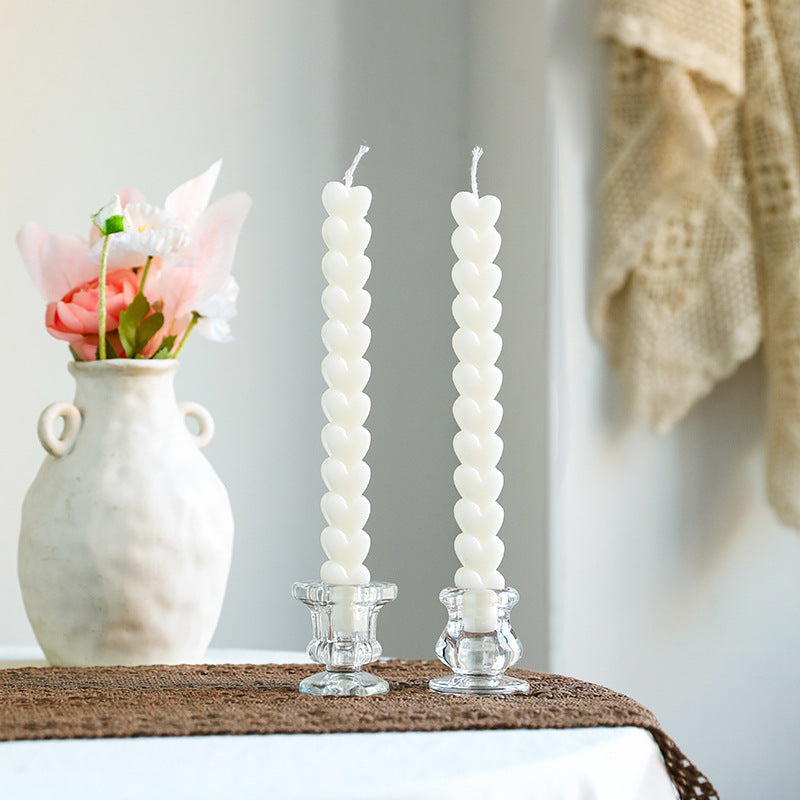Double-Helix Sculpted Taper Candles Set