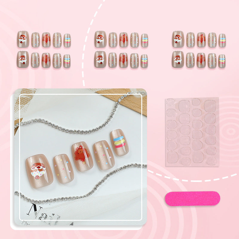 Playful Character-Printed Press-On Nail Set