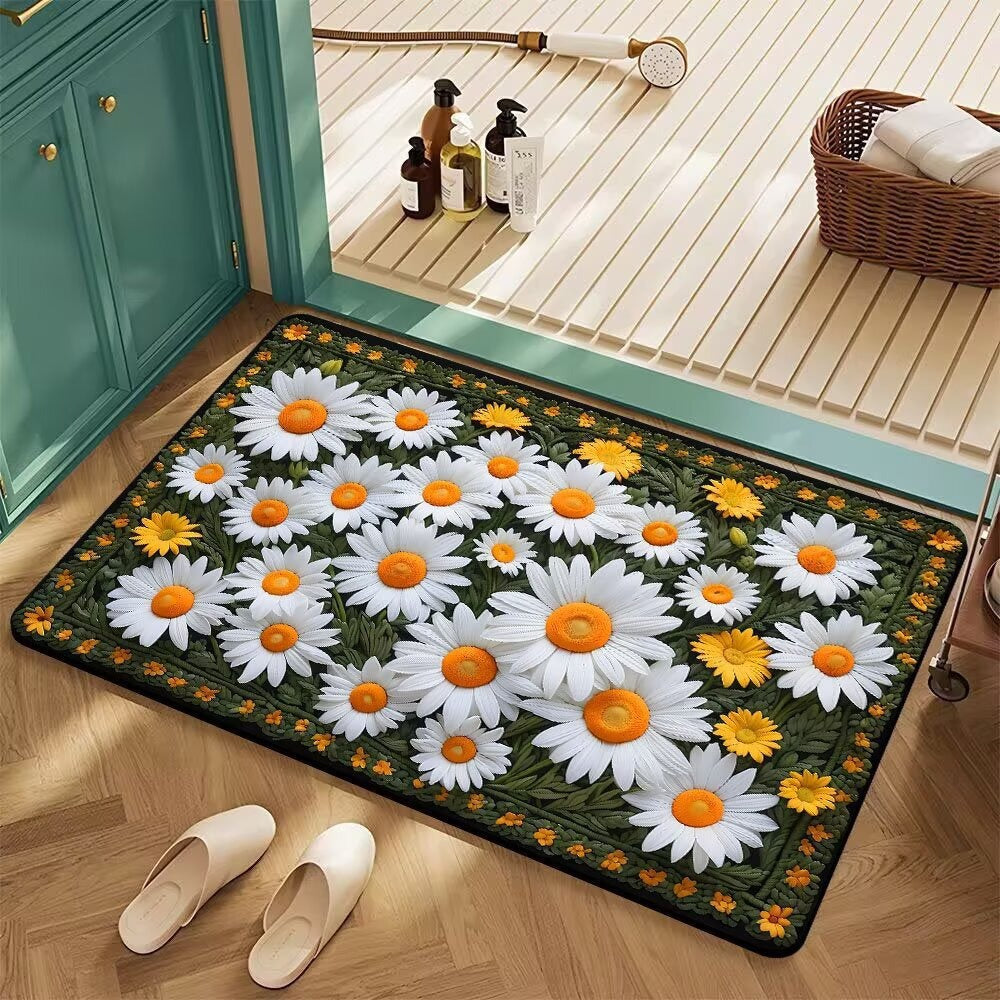 Floral Patterned Bath Mat Stornfield