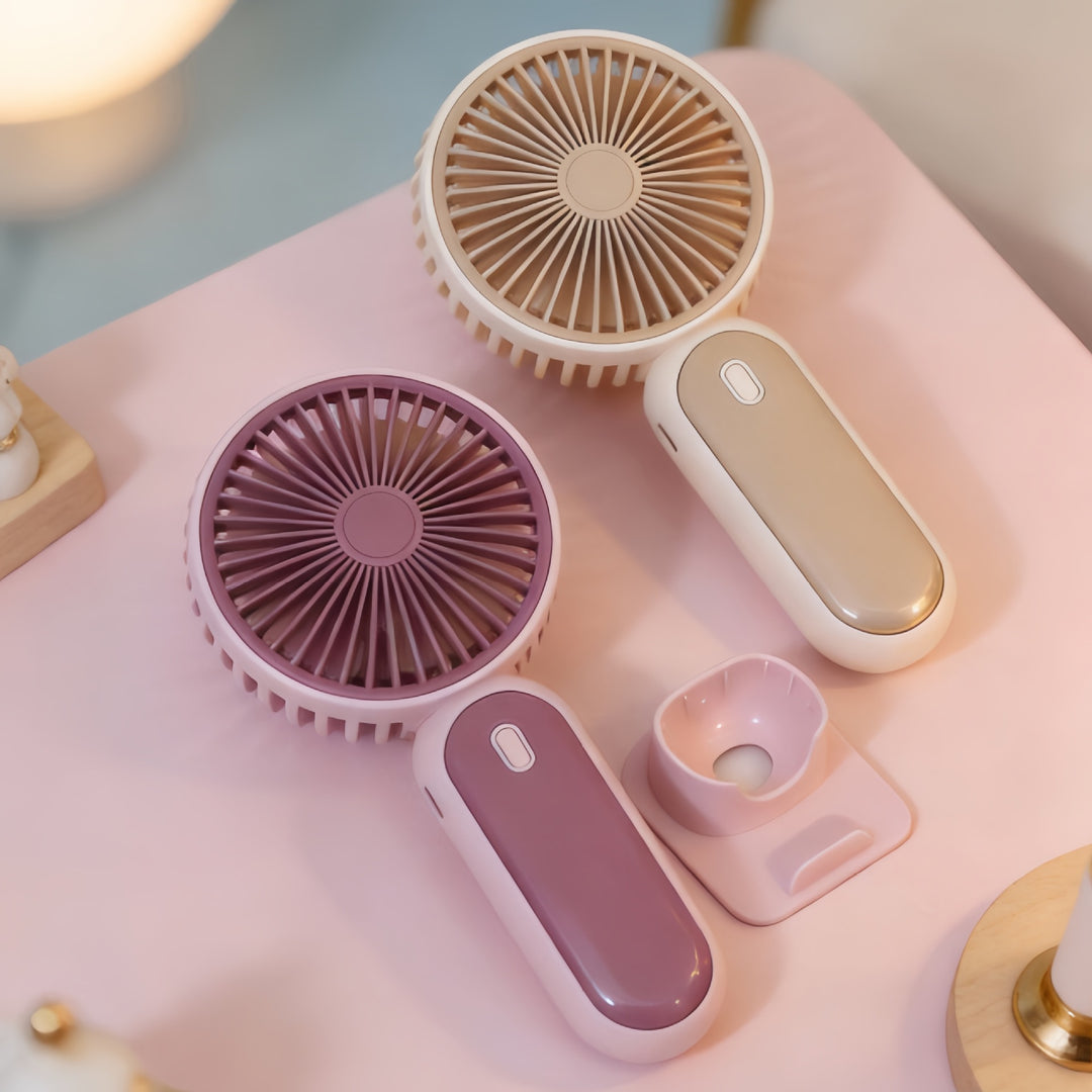 Women Portable USB Hand Fan with Flexible Stand Stornfield