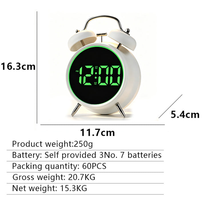 Digital alarm clock with large LED display and dual alarm function Stornfield