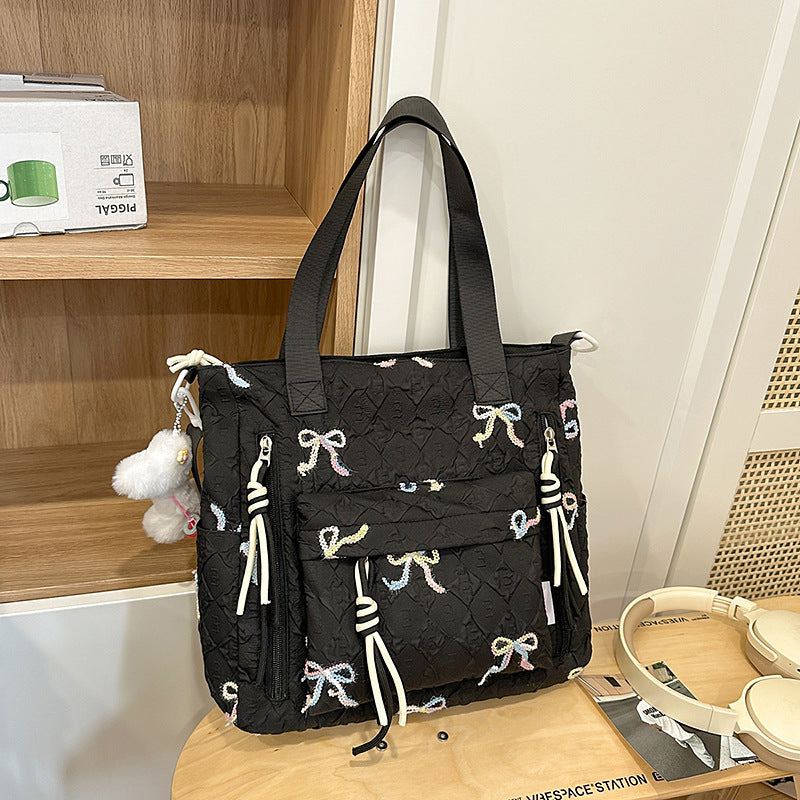 Quilted Bow-Detail Fashion Backpack Stornfield